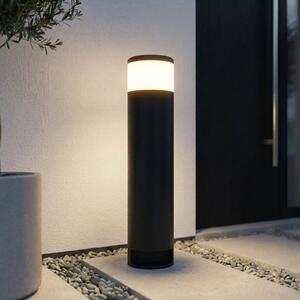 Lucande Corban lampă cu soclu, gri, ușă, prize, G9, IP44, reglabil, Negru, Aluminiu, Modern
