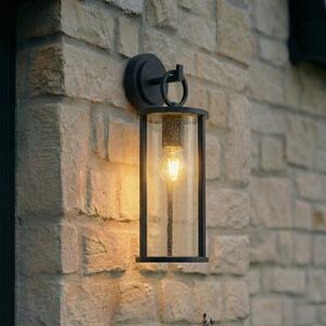 Lucande lumina de perete în aer liber Emmeline, bule, aluminiu, înălțime 45cm, reglabil, Negru, Aluminiu, Modern, Soclu de perete jos
