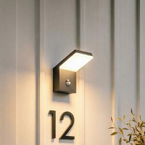 Arcchio LED-Aparec de iluminat exterior Yolena, senzor, antracit, aluminiu, Negru, Metal, Modern