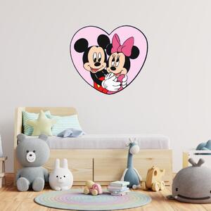 Autocolant de perete "Mickey și Minnie într-o inimă”