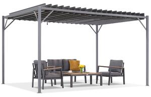 Pergolă de terasă antracit Tasos 3x4m Garden Point
