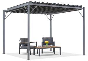 Pergolă de terasă antracit Tasos 3x3m Garden Point