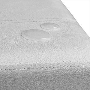 Taburet de depozitare pliabil pentru șezuț, alb, 115 x 38 x 38 cm