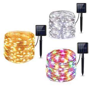 Instalatie solara 300 LED, 30 metri, telecomanda