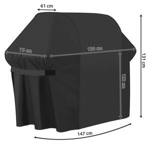 Husa pentru gratar 130x75x131 cm, rezistenta la apa si radiatii UV, negru