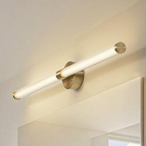 Lucande Aplică LED Melisa, auriu, 90 cm, CCT, IP44, Auriu / Alamă, Baie, Sticlă, Modern