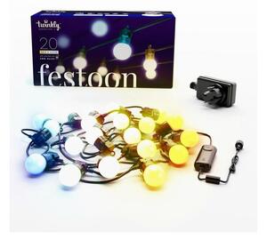 Lanț LED decorativ de exterior 20xG45 10 m IP44 Wi-Fi Twinkly TWF020GOP-BEU