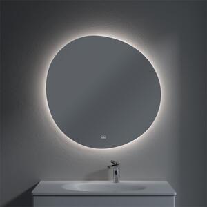 Oglinda asimetrică, Villeroy & Boch, Antao, cu iluminare LED, 90 cm