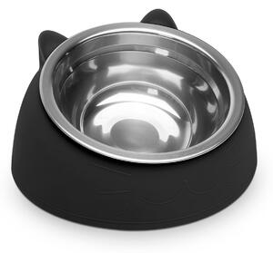 Bol de hranire pentru pisici - 165 x 100 mm - negru