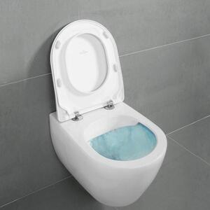 Set vas WC suspendat Villeroy & Boch, Subway 2.0, direct flush, cu capac slim, soft close, alb alpin