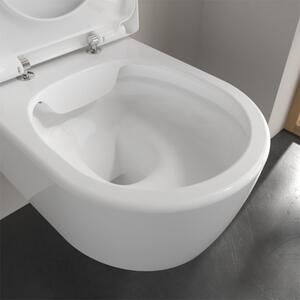 Set vas wc suspendat, Villeroy & Boch, Avento, direct flush, cu capac soft close, alb alpin