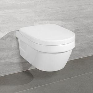 Set vas WC suspendat Villeroy & Boch, Architectura, compact, cu capac Soft Close, alb alpin