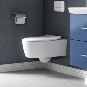 Set vas WC suspendat Villeroy & Boch, Avento, direct flush, cu capac slim seat, alb alpin