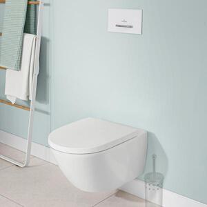 Set vas WC suspendat, Villeroy & Boch, Subway 3.0, cu Twist Flush si capac cu soft close si quick release, alb