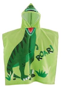 Poncho pentru copii verde din bumbac Dinosaur – Catherine Lansfield