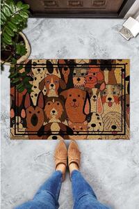 Covoras CANE CARINO, 40x60 cm, forma dreptunghiulara, PVC, maro