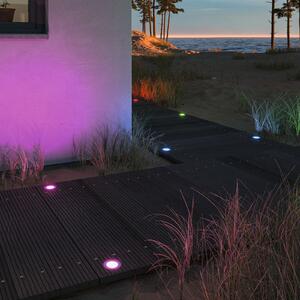 Paulmann Plug & Shine LED proiector de podea încastrat RGBW ZigBee, reglabil, Metalic, Metal