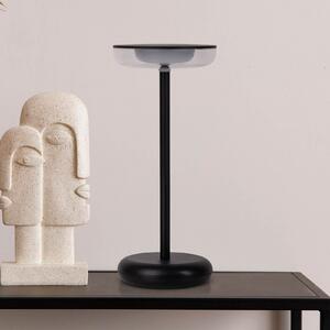 Näve LED lampă de curte reîncărcabilă Pasi negru înălțime 26cm metal touch, reglabil, Negru, Camera de zi / sufragerie, Metal, Modern