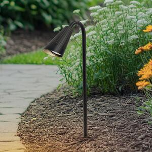 Lindby Lampă cu țeapă Sorvete, negru, metal, înălțime 62 cm, reglabil, Negru, Aluminiu, Modern