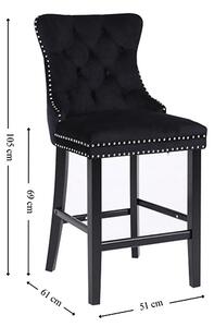 Scaun Bar KJC10177 Negru