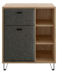 Comoda GRACE, stejar/gri antracit, PALlaminat, 79x42x95 cm