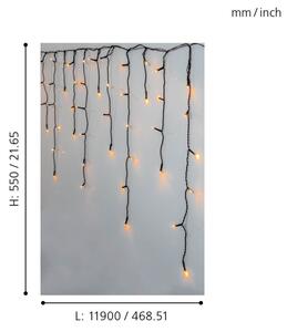 Eglo 410824 - Instalație luminoasă LED de exterior pentru Crăciun GOLDEN 480xLED/17x0,55m IP44 alb cald