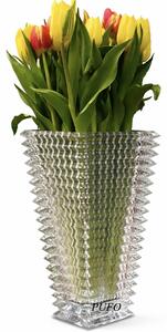 Vaza Decorativa Eleganta Pufo Lumière din Sticla pentru Flori si Aranjamente, 17 cm- Design Modern pentru Living si Decor Interior