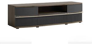 Comoda TV CANDY2 C4, stejar carpenter/gri/negru, PAL, 175x43x45 cm