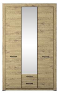 Dulap SAPORI, stejar navarra, PAL laminat, 3 usi si 2 sertare, 136x60x