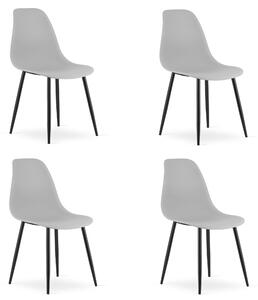 Set 4 Scaune Bucatarie/Dining Velo Plus Gri Deschis