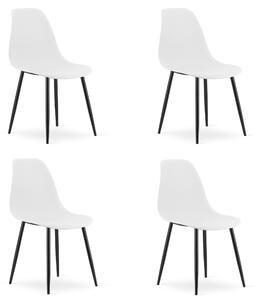 Set 4 Scaune Bucatarie/Dining Velo Plus Albe