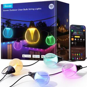 Instalație LED RGBICW decorativă dimabilă de exterior Govee LED/24W/230V IP67 2700-6500K Wi-Fi