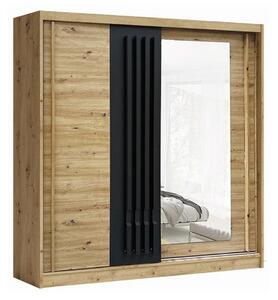 Dressing AVANTGARDE AV5-20, stejar artisan, PAL, cu 2 usi, 200x59x215