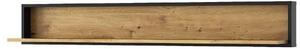 Polita BOSCO, stejar artisan maro/negru, PAL laminat, 150x20x22 cm
