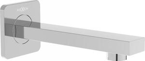 Mexen Cube pipă cadă de perete, Crom - 79370-00