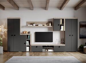 Set Mobilier Living Gri cu Stejar Henry-C03