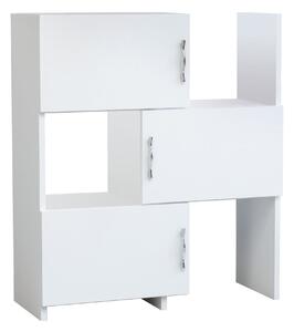 Dulap baie ANNA, alb, PAL melaminat, cu 3 usi, 65x32x90 cm