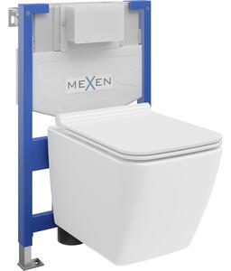 Mexen set WC încastrat cadru Felix XS-F cu vas de toaletă Vega și capac de toaletă cu închidere lentă, Albă - 68030654000