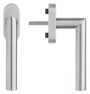 Maner geam termopan, blaugelb, material inox, forma 90 de grade, patrat 7/37mm, culoare inox