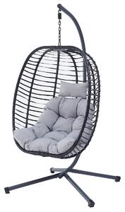 Autronic Fotoliu suspendat, metal, polyrattan,gri, A Z-V1289 GREY