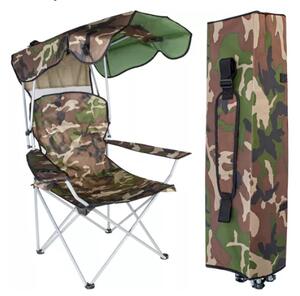 JAKS Scaun de pescuit cu copertină camuflaj Panama