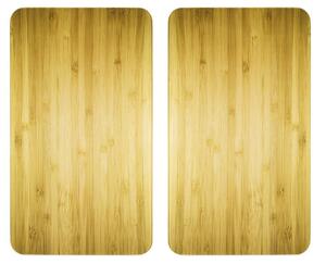 Plăci de protecție din sticlă WOODEN LOOK pentru aragaz - 2 bucăți, WENKO