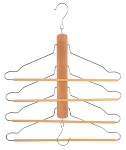 Umeraș pentru pantaloni din lemn, 4 elemente incluse