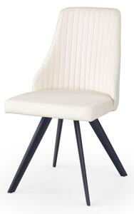 Scaun living matlasat, cadru metalic, stil modern, piele ecologica