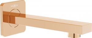 Mexen Cube pipă cadă de perete, Roz-auriu - 79370-60