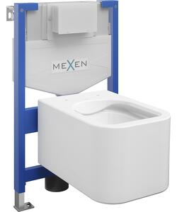 Mexen set WC încastrat cadru Felix XS-F cu vas de toaletă Elis, Albă - 6803391XX00