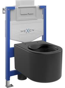 Mexen set WC încastrat cadru Felix XS-U cu vas de toaletă Sofia, Negru mat - 6853354XX85