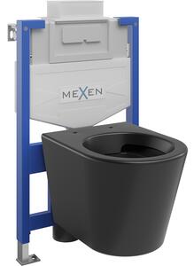Mexen set WC încastrat cadru Felix XS-U cu vas de toaletă Rico, Negru mat - 6853372XX85