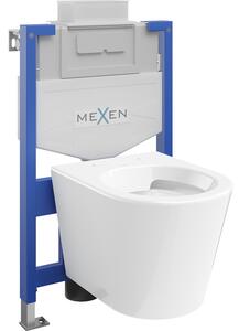 Mexen set WC încastrat cadru Felix XS-U cu vas de toaletă Rico, Albă - 6853372XX00