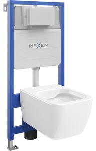 Mexen set WC încastrat cadru Fenix Slim cu vas WC Margo, alb lucios - 6103342XX00